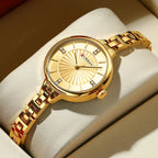 Elegance 9097 Gold Luxe Timepiece Luxury Quartz Watch For Women Magnetic Watch Ladies Sports Dress Wrist Watch Clock Relogio Feminino