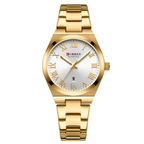 Elegance 9095 Gold Signature Women Watch Fashion Gold Stainless Stain Steel Ladies Watch Waterproof Quarzt Wristwatch Romatic Girlfriend Gift