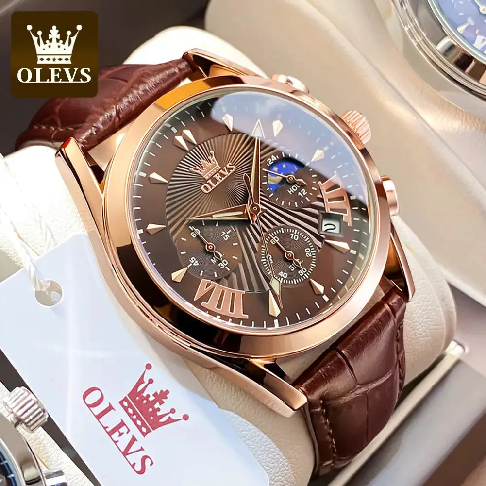 2876 OLEVS Luxury Men's Watch High Quality Quartz Fashion Casual Man Wristwatch ELEGANCE®