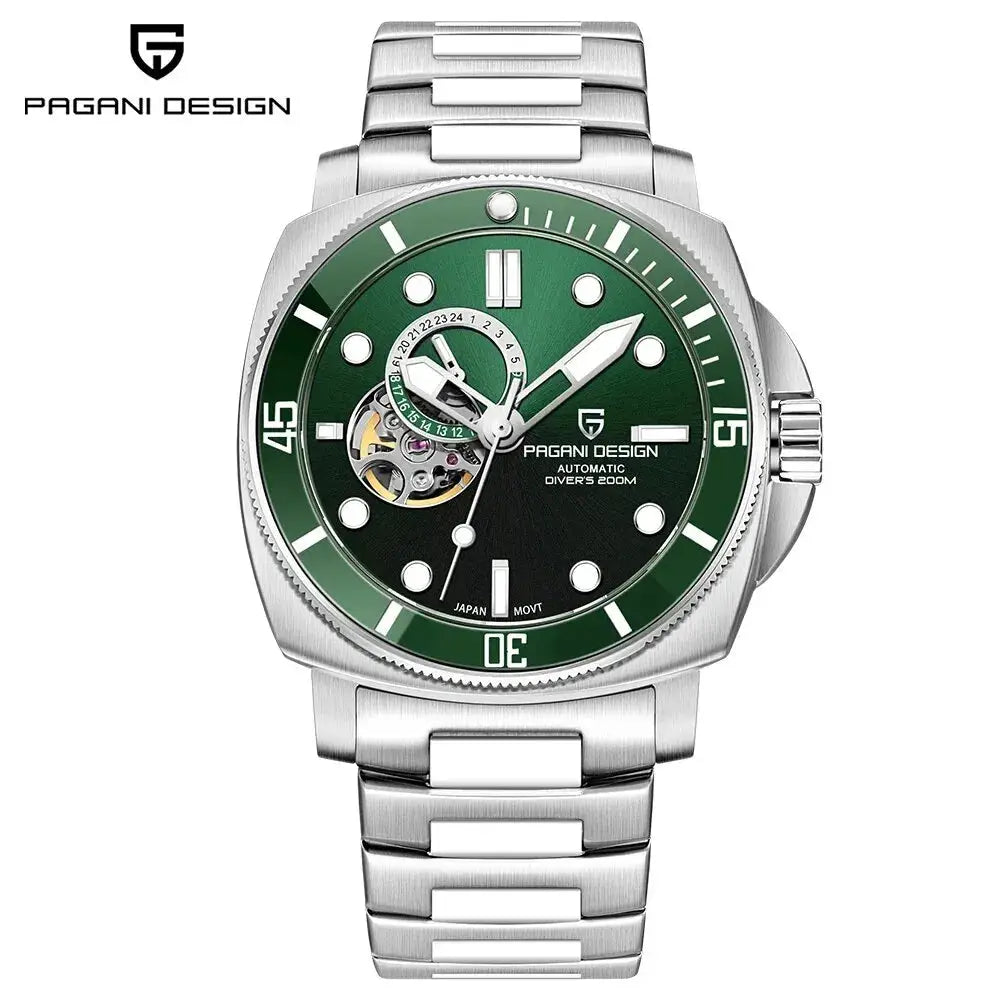 ELEGANCE® PAGANI DESIGN Brand Sports Men Mechanical Watch Fashion Sapphire 200M Waterproof Automatic Timecode