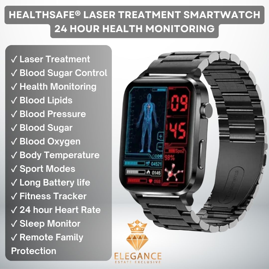 Healthsafe® Laser Treatment Smartwatch Blood Sugar Control Health Monitoring