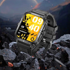 ELEGANCE® Commander 1.96" Outdoor Military Smartwatch Men Bluetooth Call Smart Watch 3ATM IP68 Waterproof Rating Sports Fitness Watches