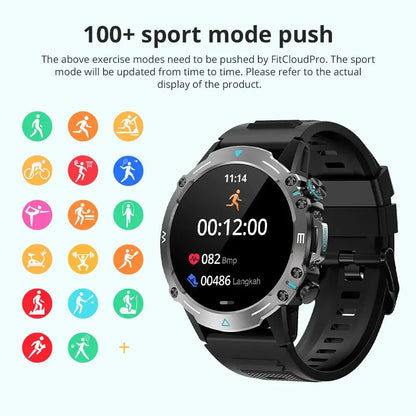 ELEGANCE® Smartwatch 1.43'' AMOLED Display 100 Sports Modes Voice Calling Smart Watch Men Women Military Grade Toughness Watch COLMI M42