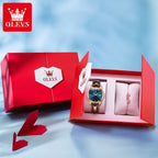 ELEGANCE 6898 Women Watch Fashion Waterproof, PU Strap High Quality Exquisite Quartz Watches For Couple Luminous Calendar