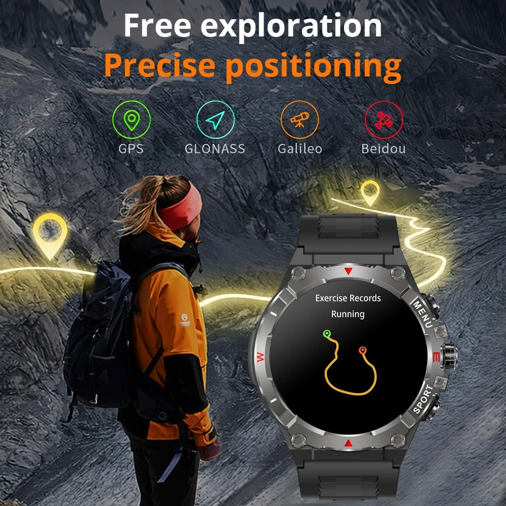 ELEGANCE V76 Adventure Smartwatch 1.43'' AMOLED Display 100 Sports Modes Voice Calling Smart Watch Men Women Military Grade Toughness Watch