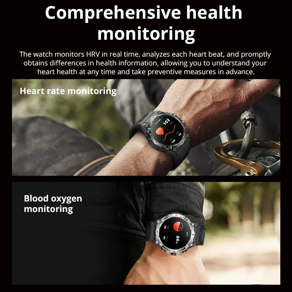 ELEGANCE V76 Adventure Smartwatch 1.43'' AMOLED Display 100 Sports Modes Voice Calling Smart Watch Men Women Military Grade Toughness Watch