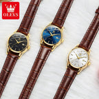 ELEGANCE 6898 Women Watch Fashion Waterproof, PU Strap High Quality Exquisite Quartz Watches For Couple Luminous Calendar