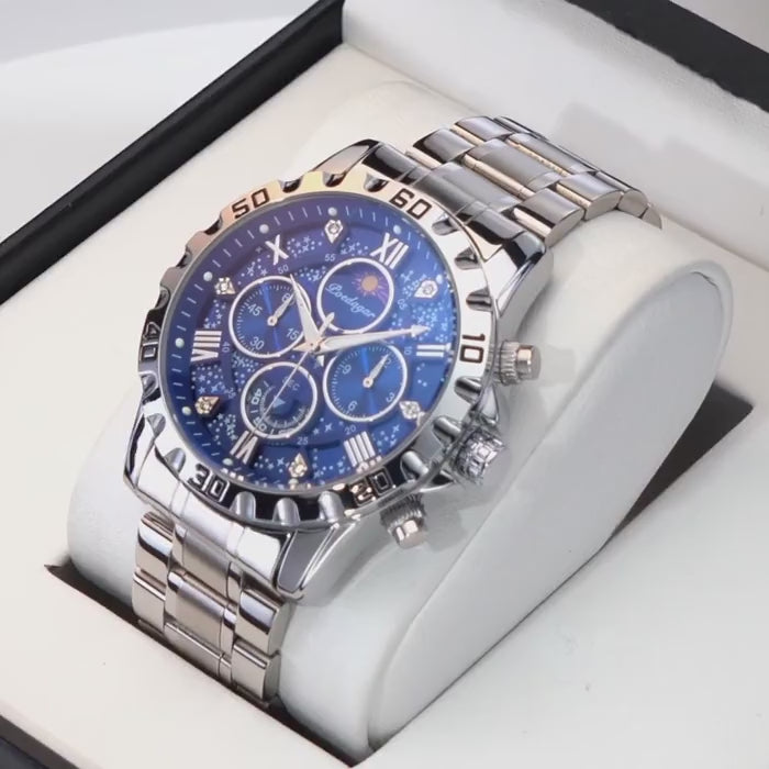 Elegance 973 Luxury Watch for Man Quartz Sports Men Watch Waterproof Luminous Stainless Steel Chronograph Men's Watches Clock Reloj