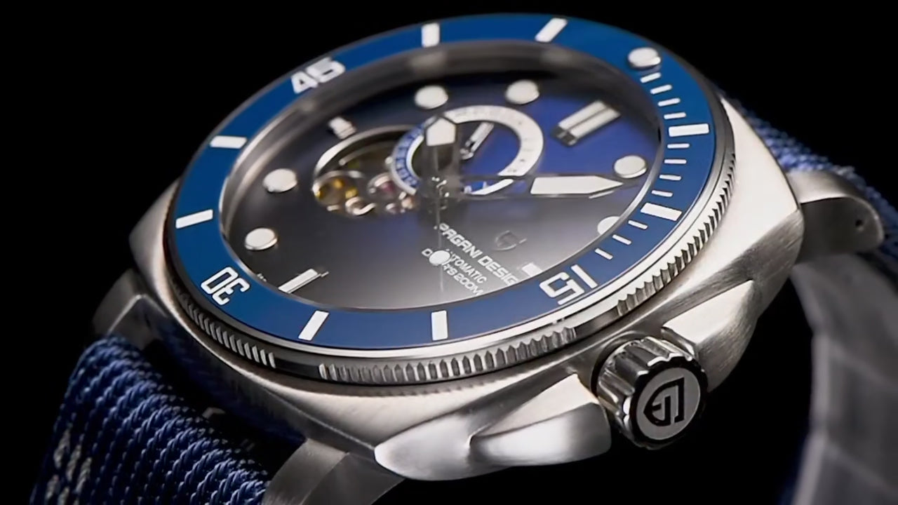 ELEGANCE P1736 Men Watch Automatic Mechanical Top Brand Sports Fashion Sapphire 200M Waterproof Wristwatch