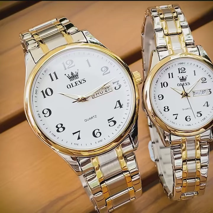 ELEGANCE 5567 Quartz Watches Original Men Luminous Waterproof Shock Resistant Stainless Steel Ladies Wristwatch Gift