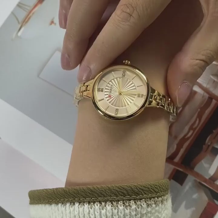 Elegance 9097 Gold Luxe Timepiece Luxury Quartz Watch For Women Magnetic Watch Ladies Sports Dress Wrist Watch Clock Relogio Feminino