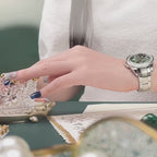 ELEGANCE 9945 Diamond Dial Quartz Watch for Women Fashion Elegant Ladies Watches Stainless Steel Waterproof Women's Wristwatch
