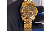 ELEGANCE P1662 GOLD Men Watch Mechanical Luxury Ceramic Bezel Automatic 100M Waterproof GMT Wristwatch