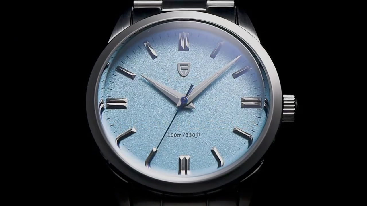 ELEGANCE P1731 Men Watch Quartz 38mm Stainless Steel AR Coating Sapphire VH31 Business Sports Wristwatch