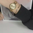 Elegance Chic Sparkle 9092 Ladies Watch with Sparkling Rhinestones Simple Quartz Stainless Steel Bracelet Wristwatch