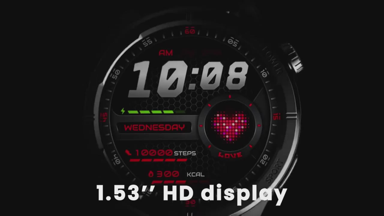 ELEGANCE ActiveLife Smartwatch 1.53'' HD Display Bluetooth Call 24H Health Monitoring Men & Women Sport Smart Watches