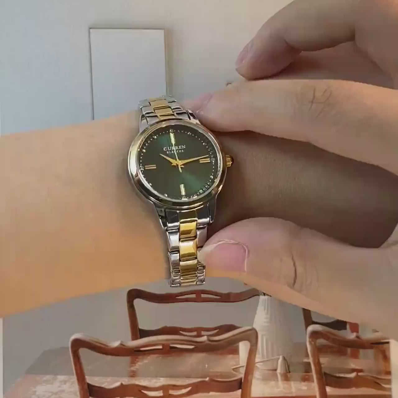 Elegance 9094 Chic Serenity Quartz Watch for Women Fashion Elegant Ladies Watches Stainless Steel Waterproof Women's Wristwatch