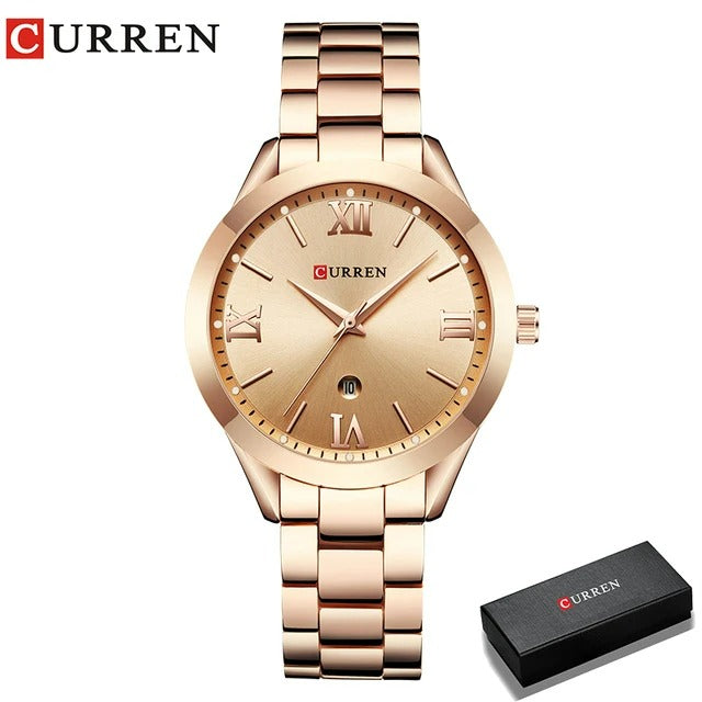 Elegance 9007 Prestige Timepiece Gold Watch Women Watches Ladies Creative Steel Women's Bracelet Watches Female Clock Relogio Feminino Montre Femme