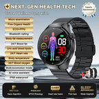 ELEGANCE HealthMaster Pro Smartwatch ECG+PPG Temperature Pulse Physiotherapy Men & Women 466*466 HD Health Management BT Call Sports Waterproof