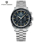 Elegance LunarElite 1701 Men's Watches Blue Aerospace Moon Quartz Watch For Men Speed Sport Chronograph AR Sapphire crystal