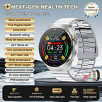 ELEGANCE HealthMaster Pro Smartwatch ECG+PPG Temperature Pulse Physiotherapy Men & Women 466*466 HD Health Management BT Call Sports Waterproof