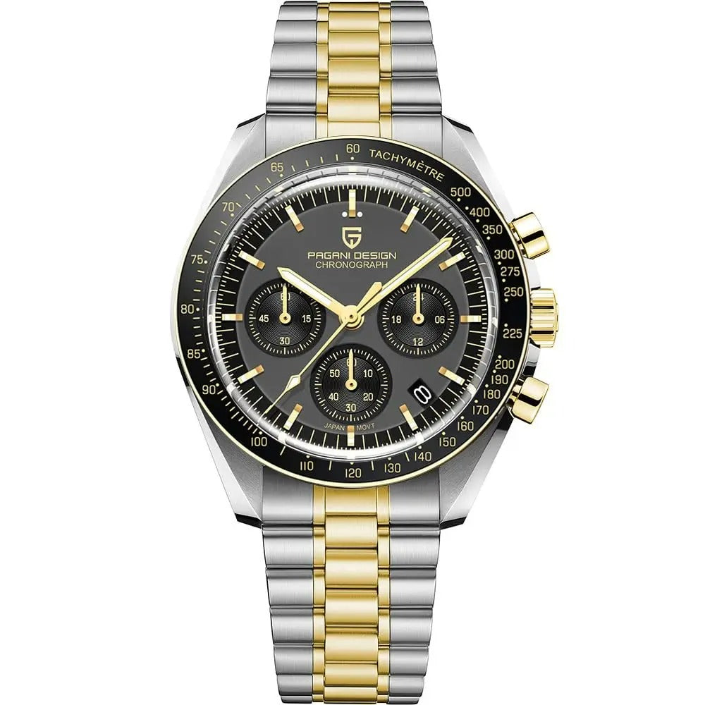 Elegance LunarElite 1701 Men's Watches Blue Aerospace Moon Quartz Watch For Men Speed Sport Chronograph AR Sapphire crystal