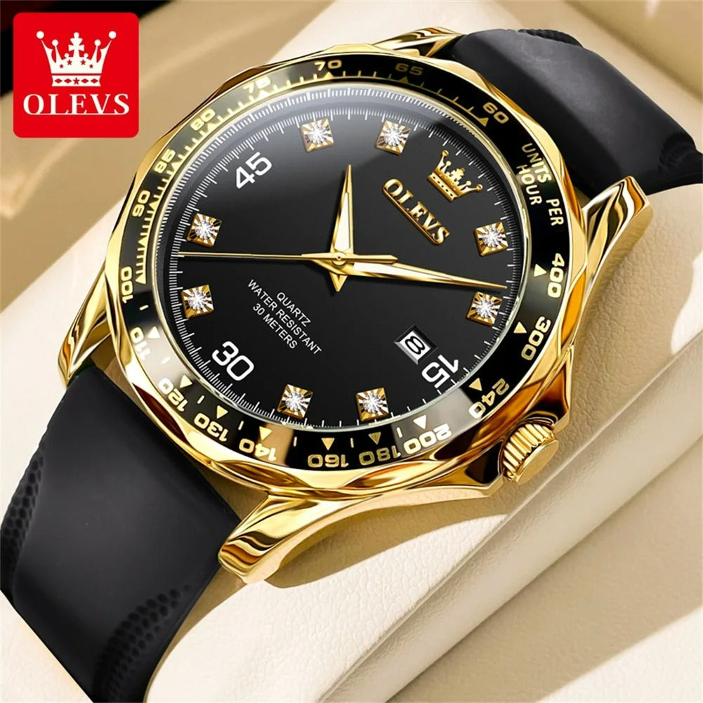 ELEGANCE Luxe Chrono 9988 Men's Watches Luxury Fashion Trend Chronograph Waterproof Luminous Men Wristwatches Simple Stainless Watch Luxury Business