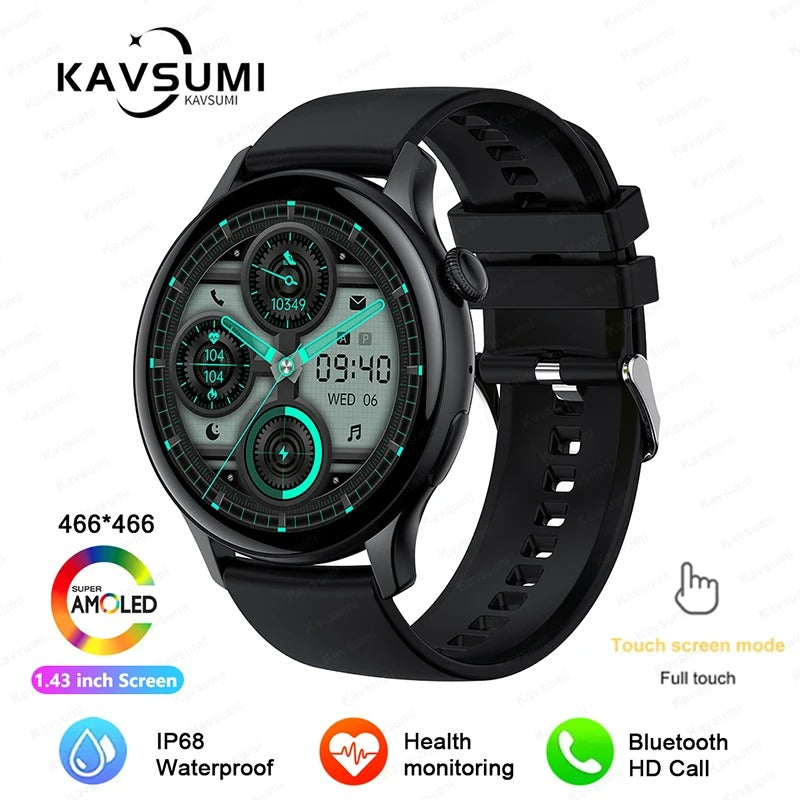 ELEGANCE LuxeFit Women Smartwatch 466*466 AMOLED 1.43" HD Screen Always Display Time Bluetooth Call IP67 Waterproof Sports Smart Watch