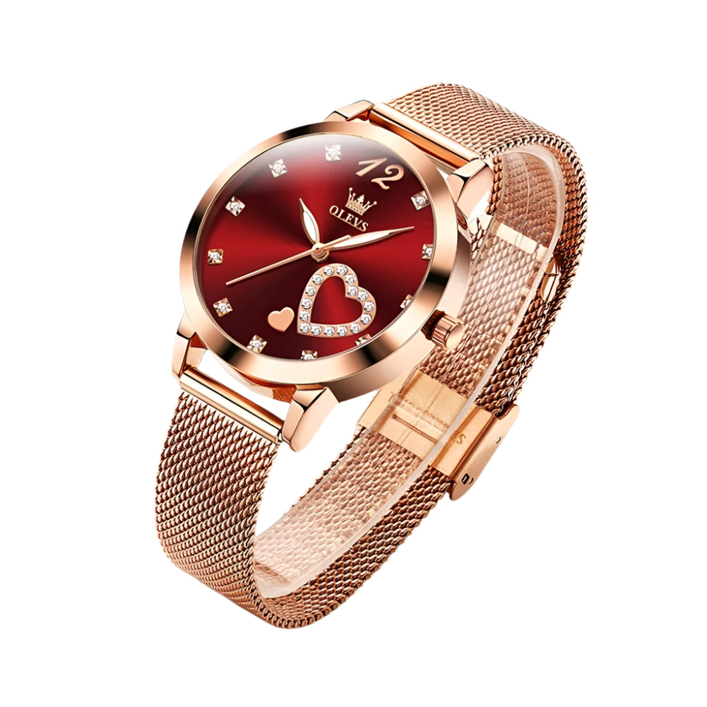 ELEGANCE 5189 Women's Watches Fashion Quartz Watch Stainless steel Waterproof Set With Diamonds Love Luxury female Wristwatch