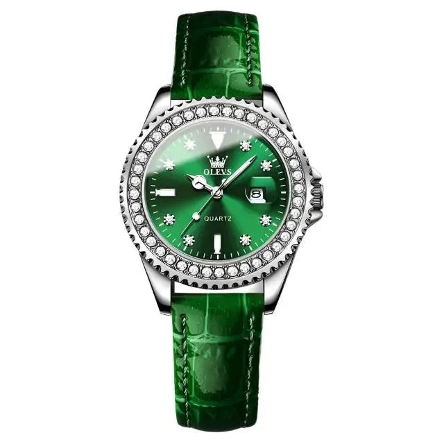 ELEGANCE 9945 Diamond Dial Quartz Watch for Women Fashion Elegant Ladies Watches Stainless Steel Waterproof Women's Wristwatch