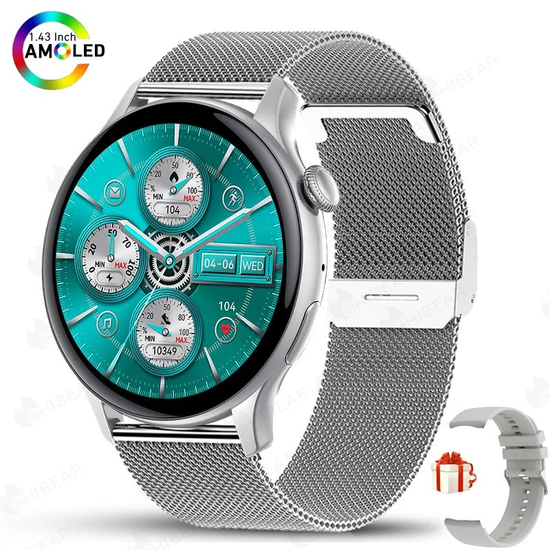 ELEGANCE LuxeFit Women Smartwatch 466*466 AMOLED 1.43" HD Screen Always Display Time Bluetooth Call IP67 Waterproof Sports Smart Watch