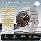 ELEGANCE HealthMaster Pro Smartwatch ECG+PPG Temperature Pulse Physiotherapy Men & Women 466*466 HD Health Management BT Call Sports Waterproof