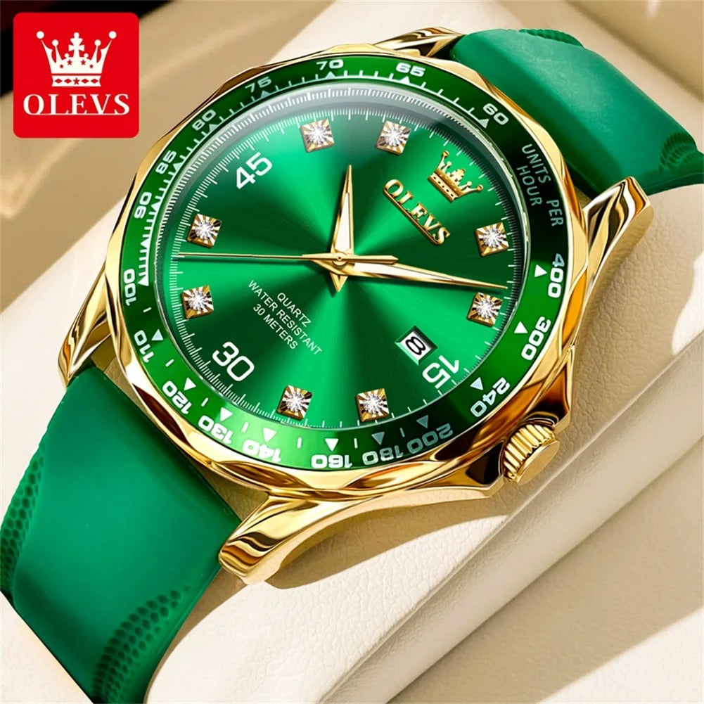ELEGANCE Luxe Chrono 9988 Men's Watches Luxury Fashion Trend Chronograph Waterproof Luminous Men Wristwatches Simple Stainless Watch Luxury Business
