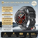 ELEGANCE HealthMaster Pro Smartwatch ECG+PPG Temperature Pulse Physiotherapy Men & Women 466*466 HD Health Management BT Call Sports Waterproof