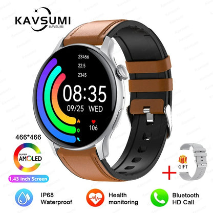 ELEGANCE® LuxeFit Women Smartwatch 466*466 AMOLED 1.43" HD Screen Always Display Time Bluetooth Call IP67 Waterproof Sports Smart Watch