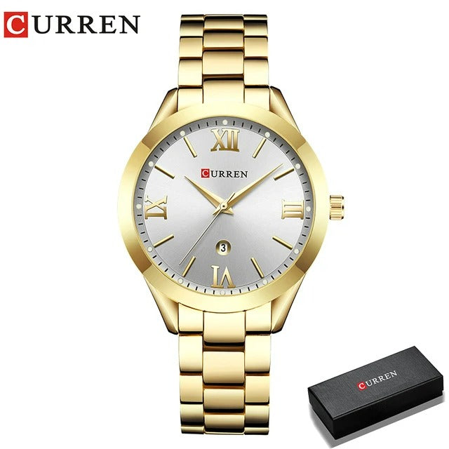 Elegance 9007 Prestige Timepiece Gold Watch Women Watches Ladies Creative Steel Women's Bracelet Watches Female Clock Relogio Feminino Montre Femme