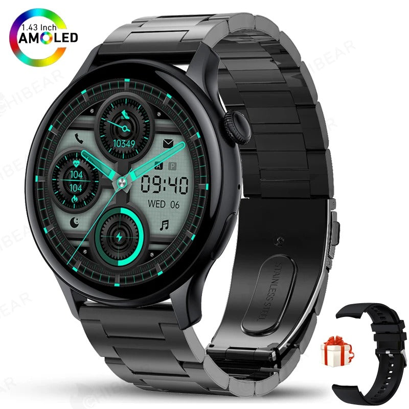 ELEGANCE LuxeFit Women Smartwatch 466*466 AMOLED 1.43" HD Screen Always Display Time Bluetooth Call IP67 Waterproof Sports Smart Watch