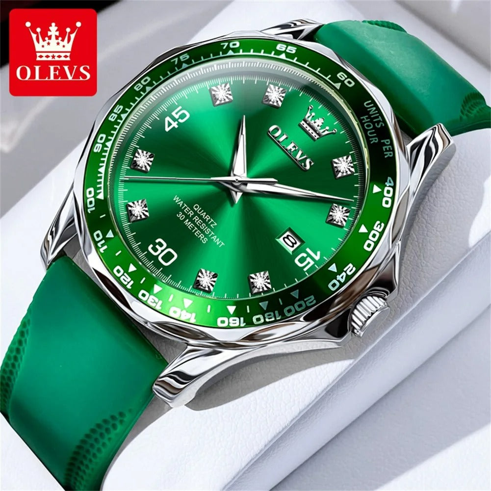 ELEGANCE Luxe Chrono 9988 Men's Watches Luxury Fashion Trend Chronograph Waterproof Luminous Men Wristwatches Simple Stainless Watch Luxury Business