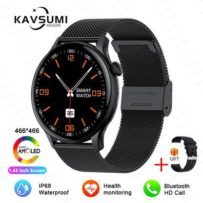 ELEGANCE® LuxeFit Women Smartwatch 466*466 AMOLED 1.43" HD Screen Always Display Time Bluetooth Call IP67 Waterproof Sports Smart Watch