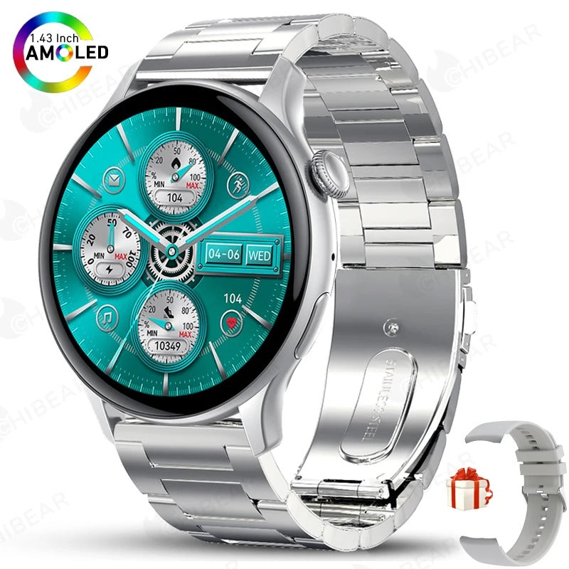 ELEGANCE LuxeFit Women Smartwatch 466*466 AMOLED 1.43" HD Screen Always Display Time Bluetooth Call IP67 Waterproof Sports Smart Watch