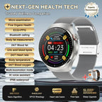 ELEGANCE HealthMaster Pro Smartwatch ECG+PPG Temperature Pulse Physiotherapy Men & Women 466*466 HD Health Management BT Call Sports Waterproof