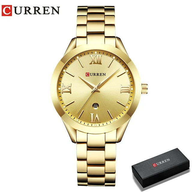Elegance 9007 Prestige Timepiece Gold Watch Women Watches Ladies Creative Steel Women's Bracelet Watches Female Clock Relogio Feminino Montre Femme